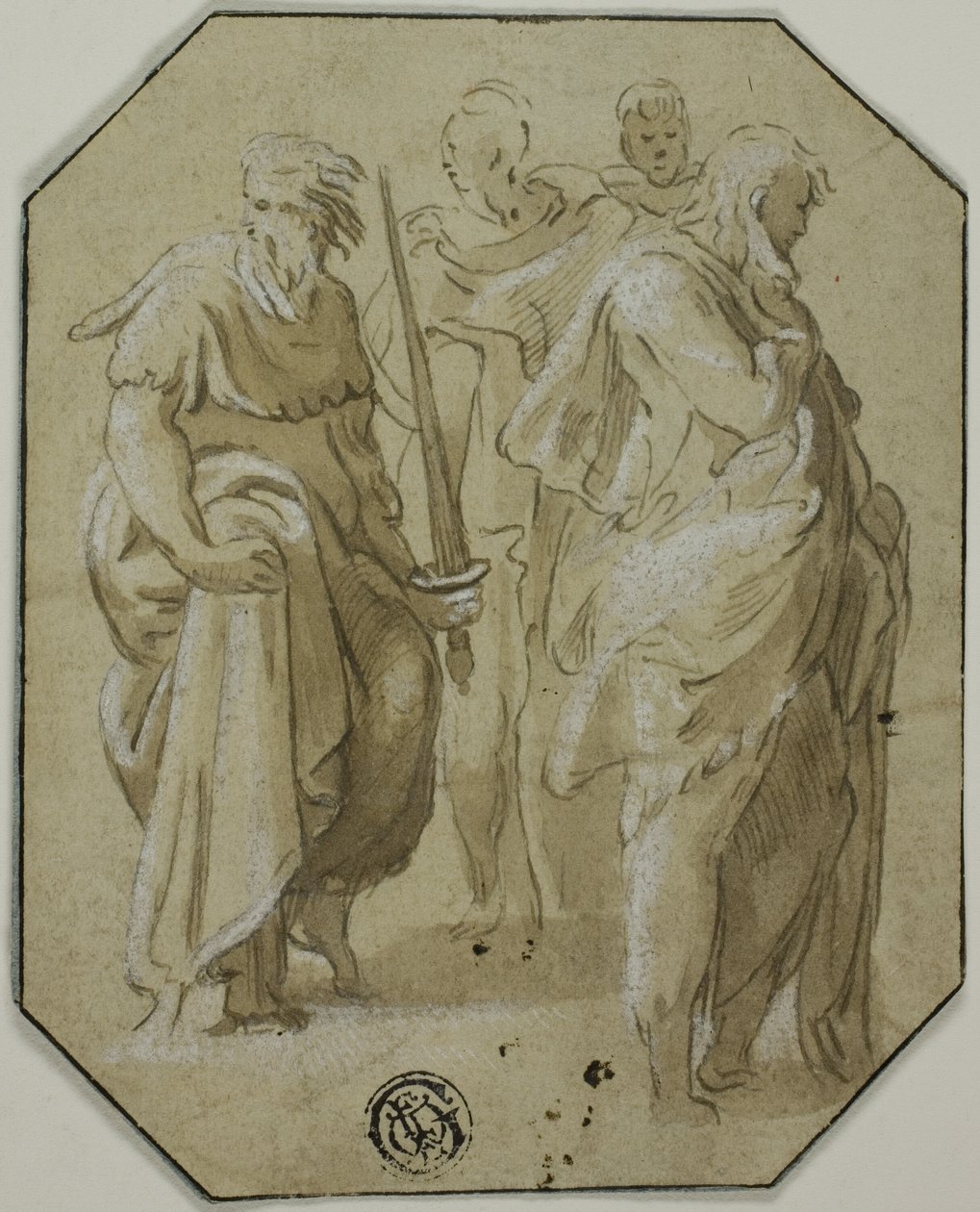Saint Paul and Three Other Standing Figures by Conte Antonio Maria Zanetti the Elder
