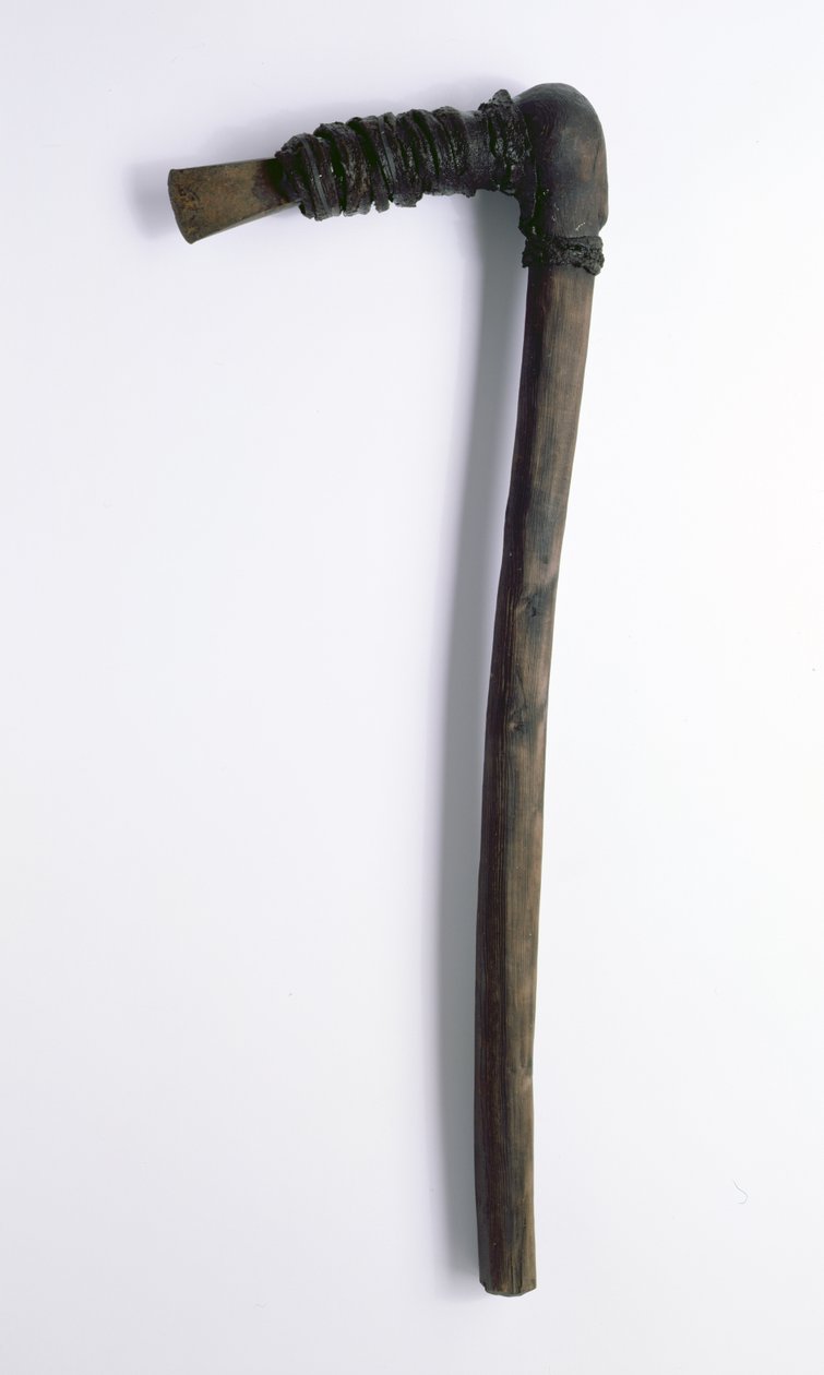 Axe Found with the Oetzi Iceman (yew wood with leather binding) by Copper Age