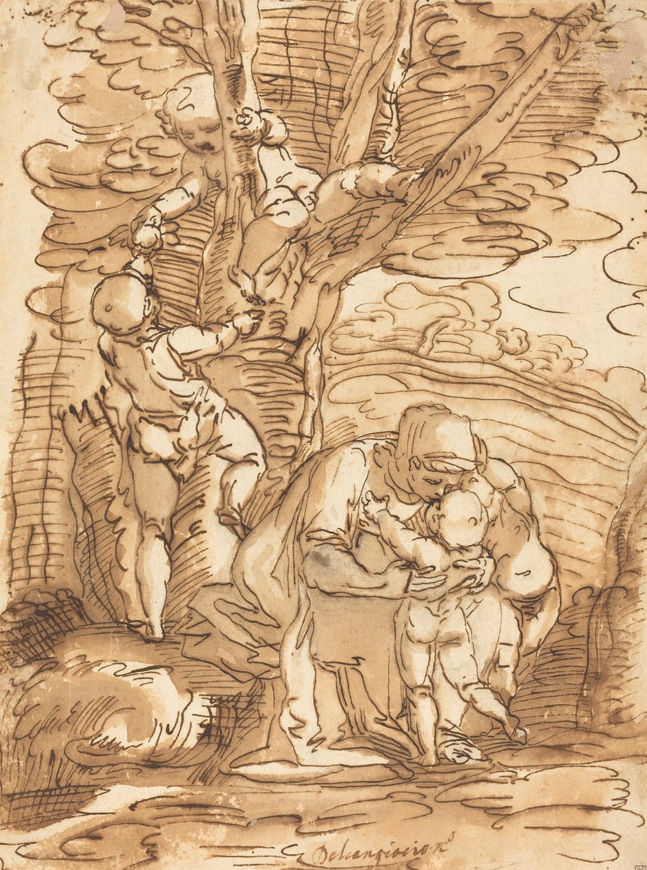 Charity by Copy after Luca Cambiaso