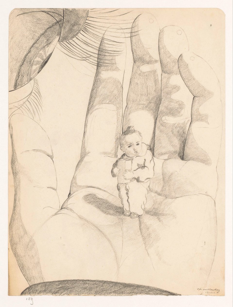 Eye and Hand, Holding a Child with a Package by Cor van Teeseling