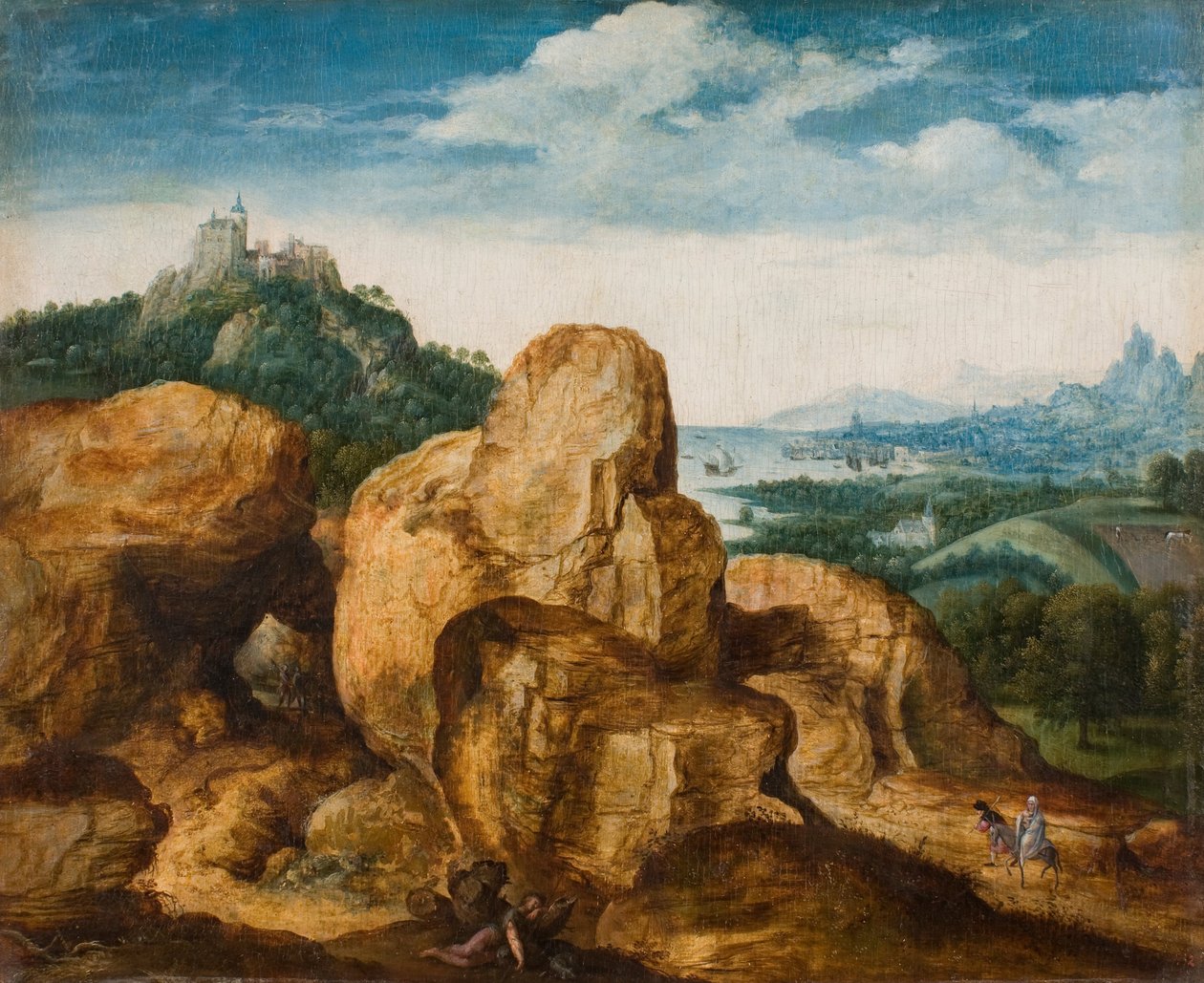 Landscape with the Flight to Egypt by Cornelis Metsys