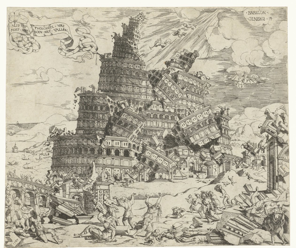 Fall of the Tower of Babel by Cornelis Anthonisz.