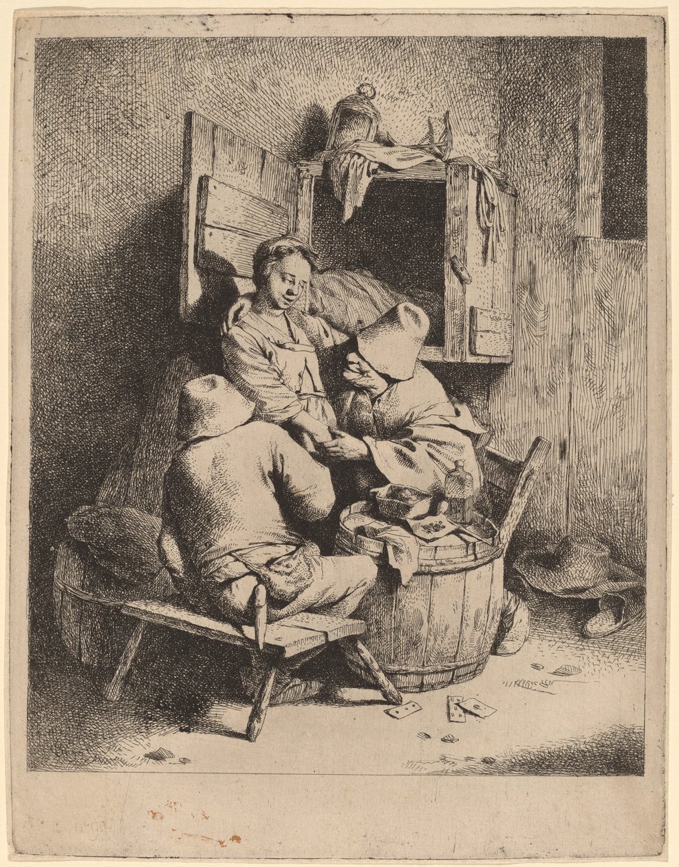 The Flirtation of a Young Innkeeper by Cornelis Pietersz Bega