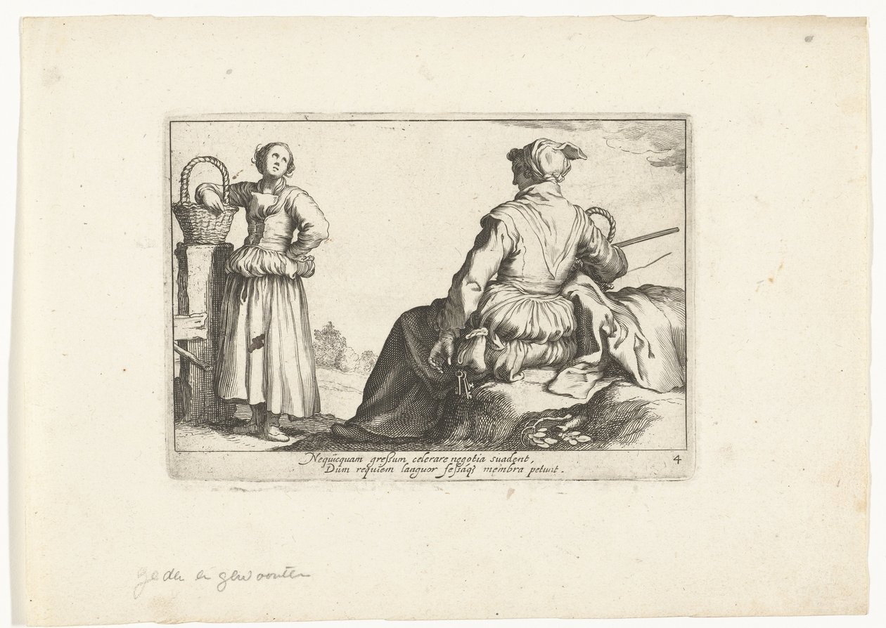 Two Peasant Women by Cornelis Bloemaert (II)