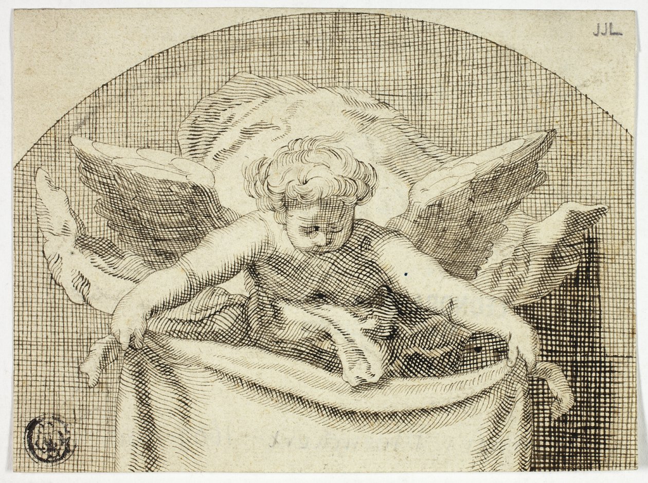 Putto Holding Sudarium by Cornelis Bloemaert