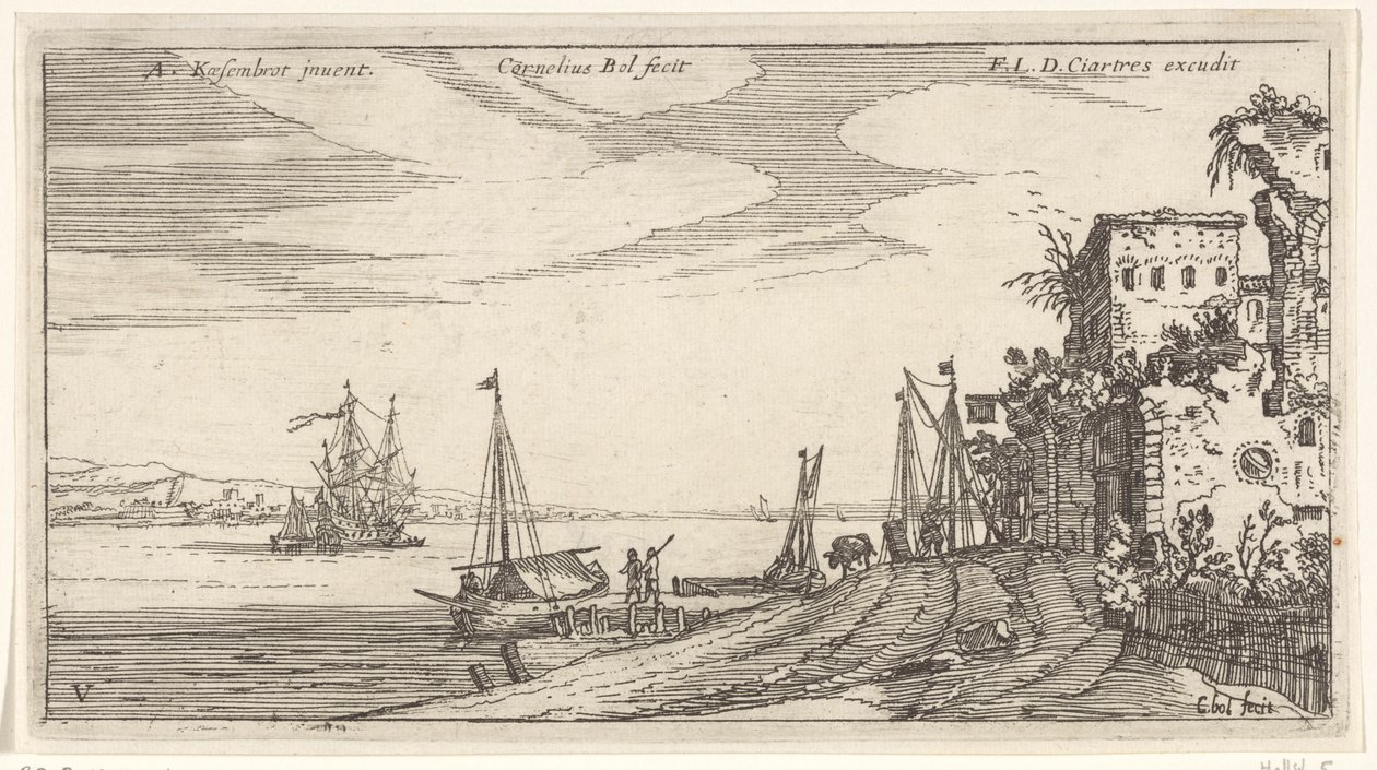 Inn by the Harbor by Cornelis Bol