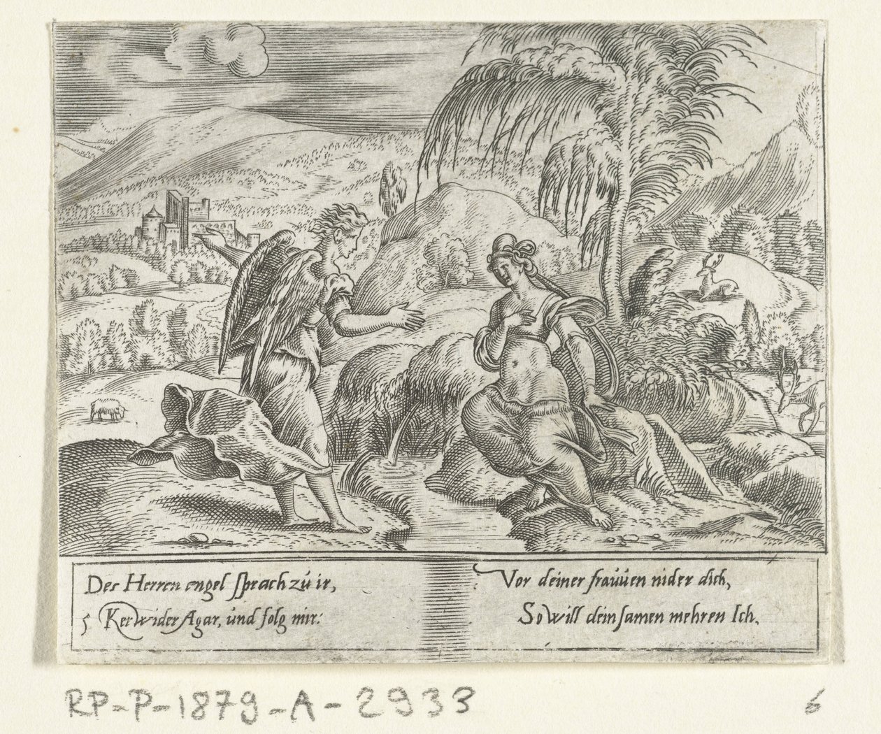 An Angel Leads Hagar Back (The Life of Abraham series) by Cornelis Bos