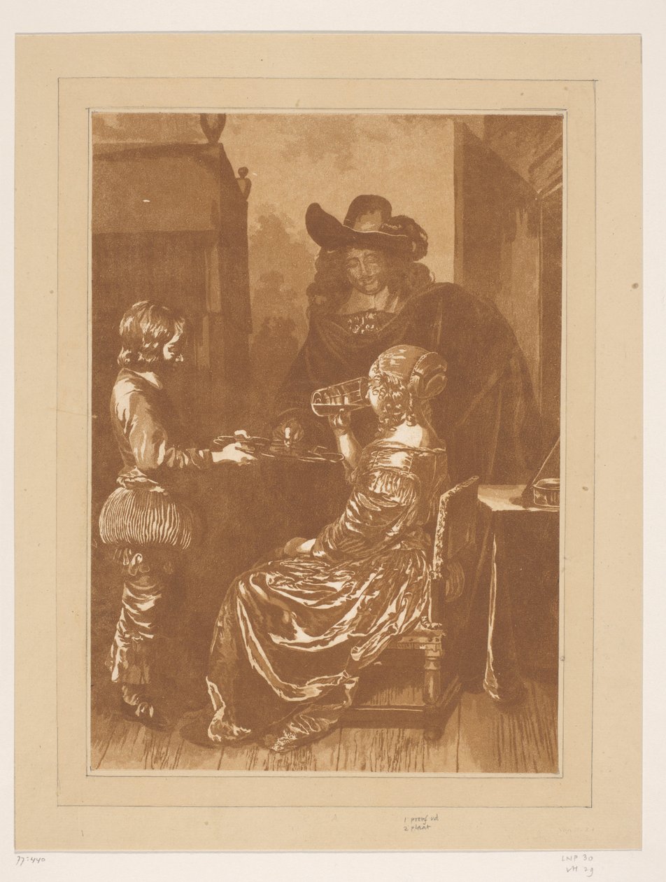 Gentleman and Lady with Page by Cornelis Brouwer