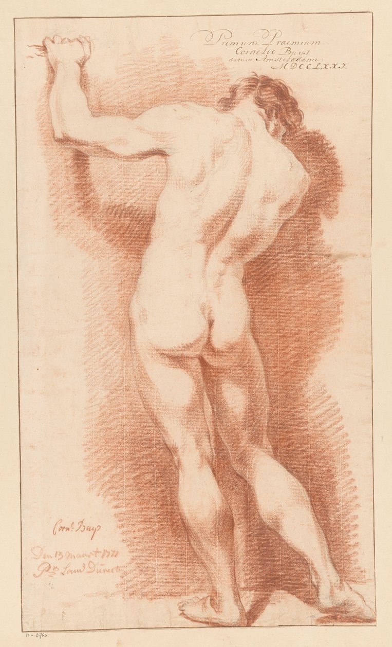 Standing Male Nude, Seen from the Back (1st Prize 1771) by Cornelis Buys