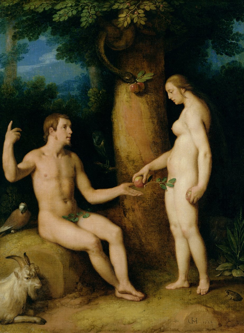Adam and Eve by Cornelis Cornelisz van Haarlem