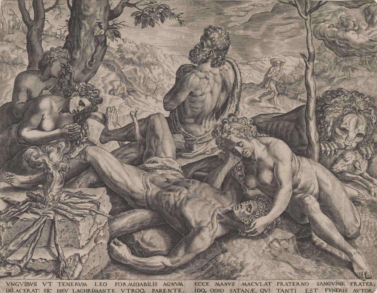 Adam and Eve Lamenting the Death of Abel, 1564 by Cornelis Cort