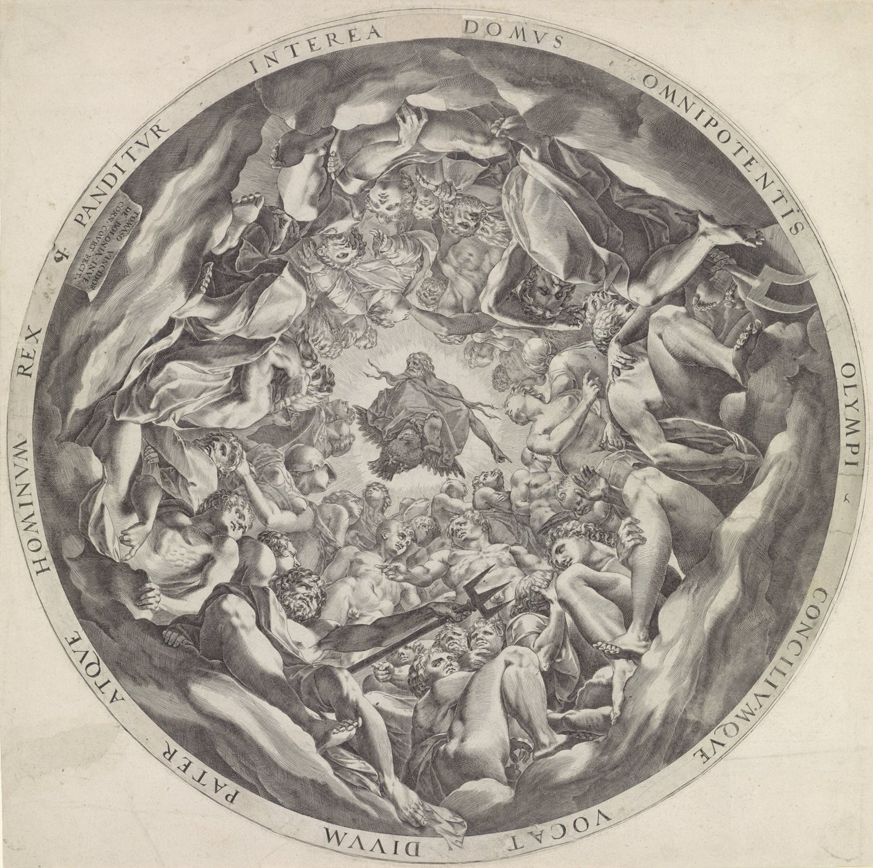 Gathering of Gods on Olympus by Cornelis Cort
