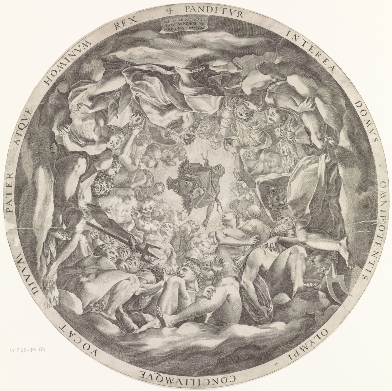 Gathering of Gods on Olympus by Cornelis Cort
