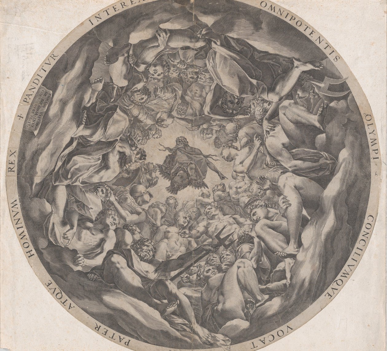 Concourse of the Gods on Mount Olympus, 1565 by Cornelis Cort
