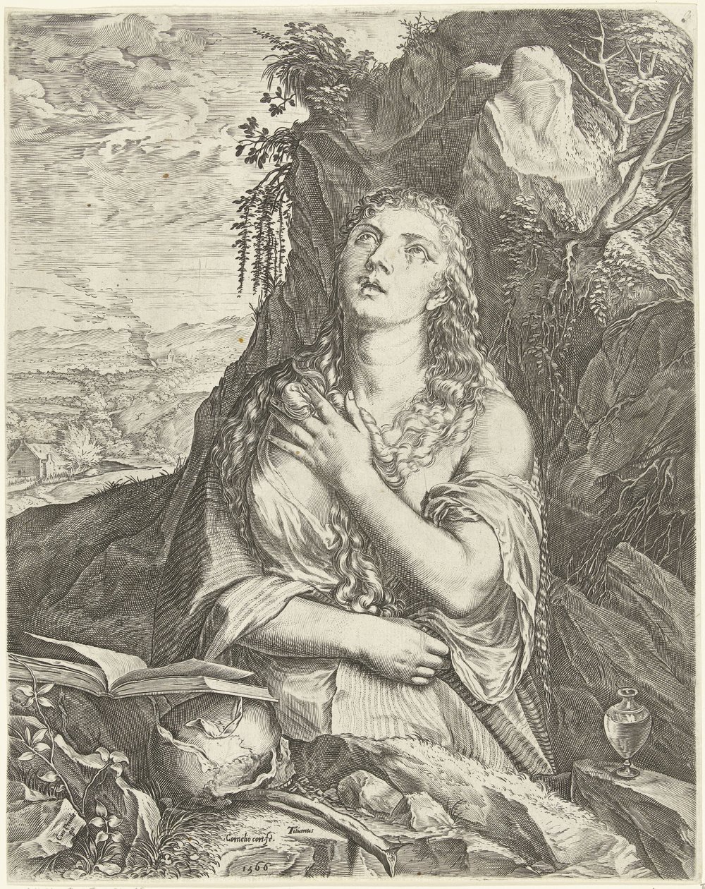 The Penitent Mary Magdalene by Cornelis Cort