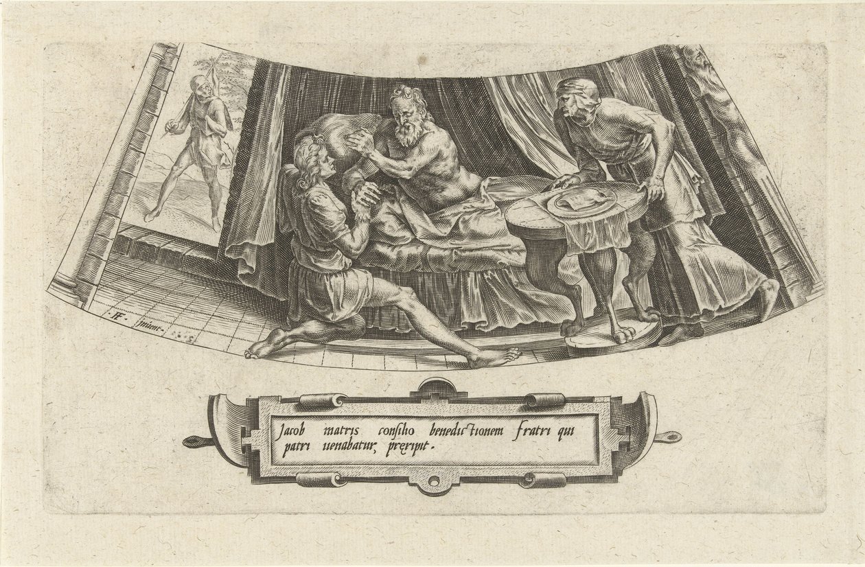 Jacob Receives the Paternal Blessing from Isaac by Cornelis Cort