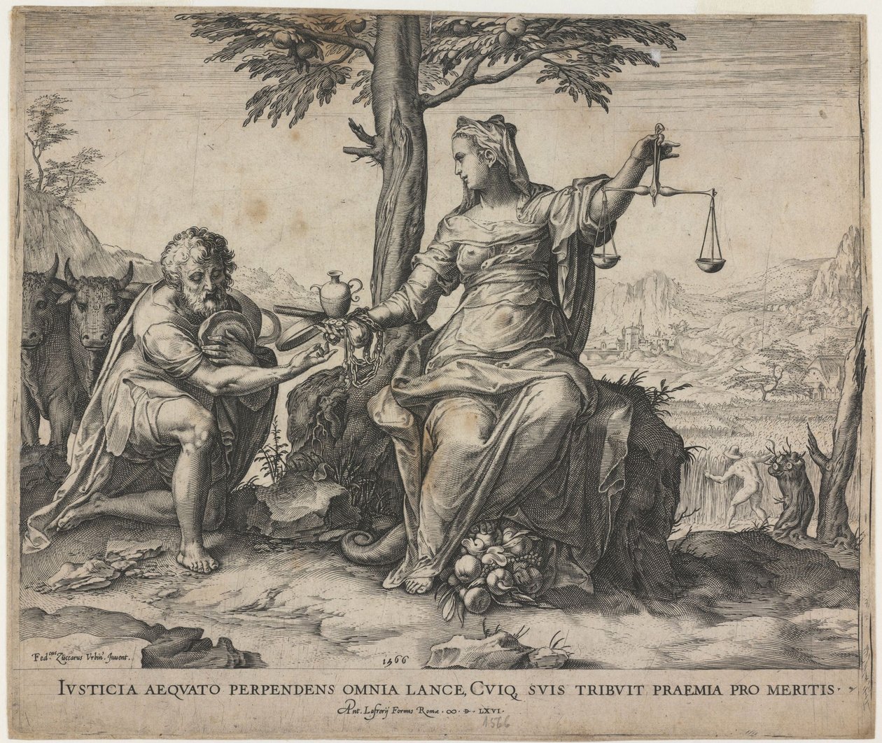 Justice Rewards Toil, 1566 by Cornelis Cort
