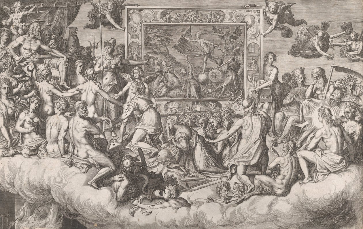 Lament of the Art of Painting Upper Half by Cornelis Cort