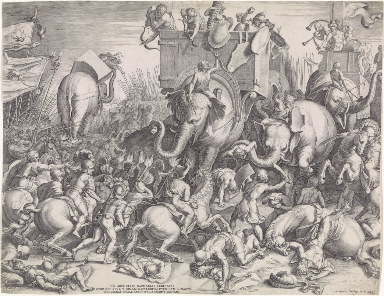 Battle of Zama Between Scipio and Hannibal by Cornelis Cort