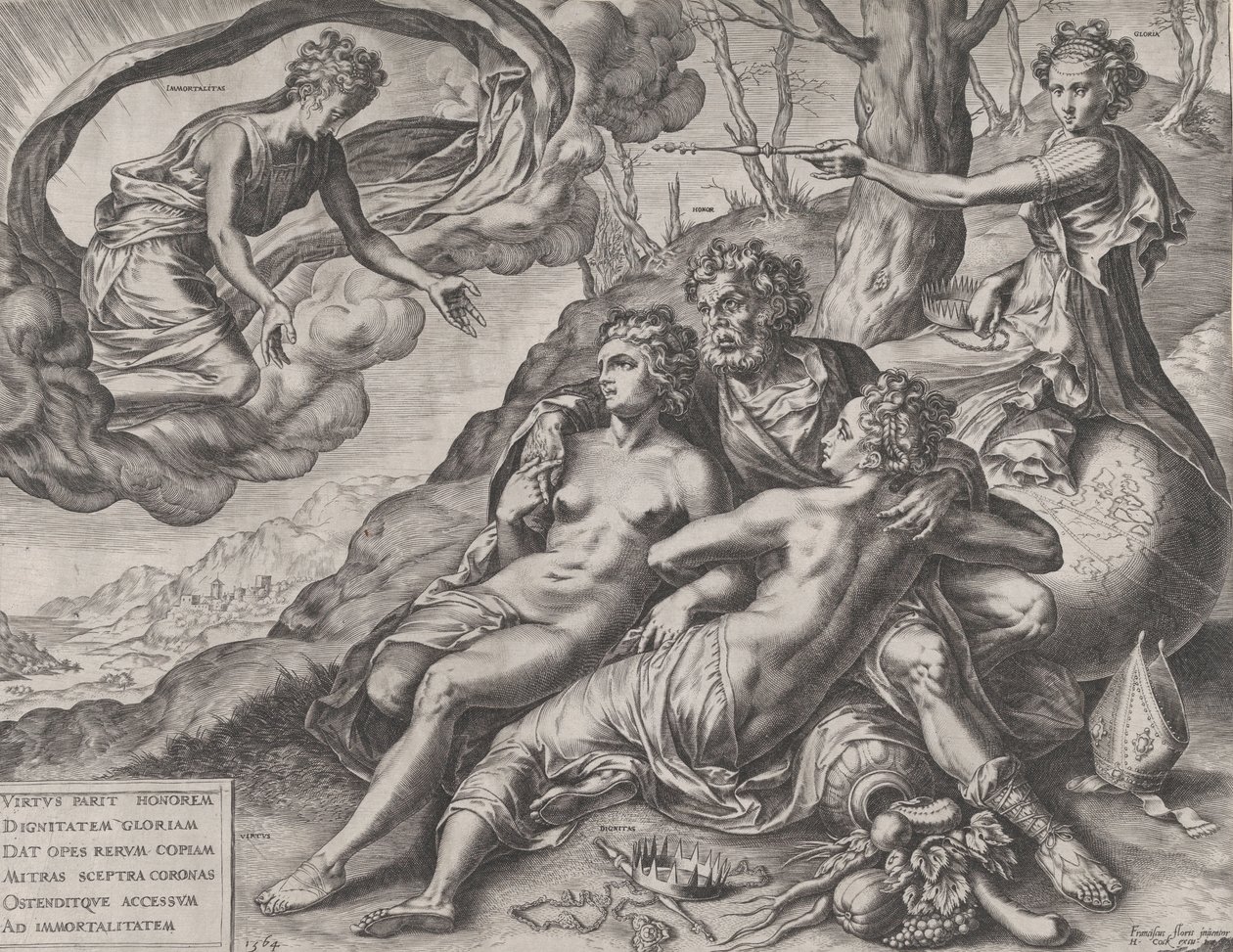 The Immortal Rewards of Virtue by Cornelis Cort