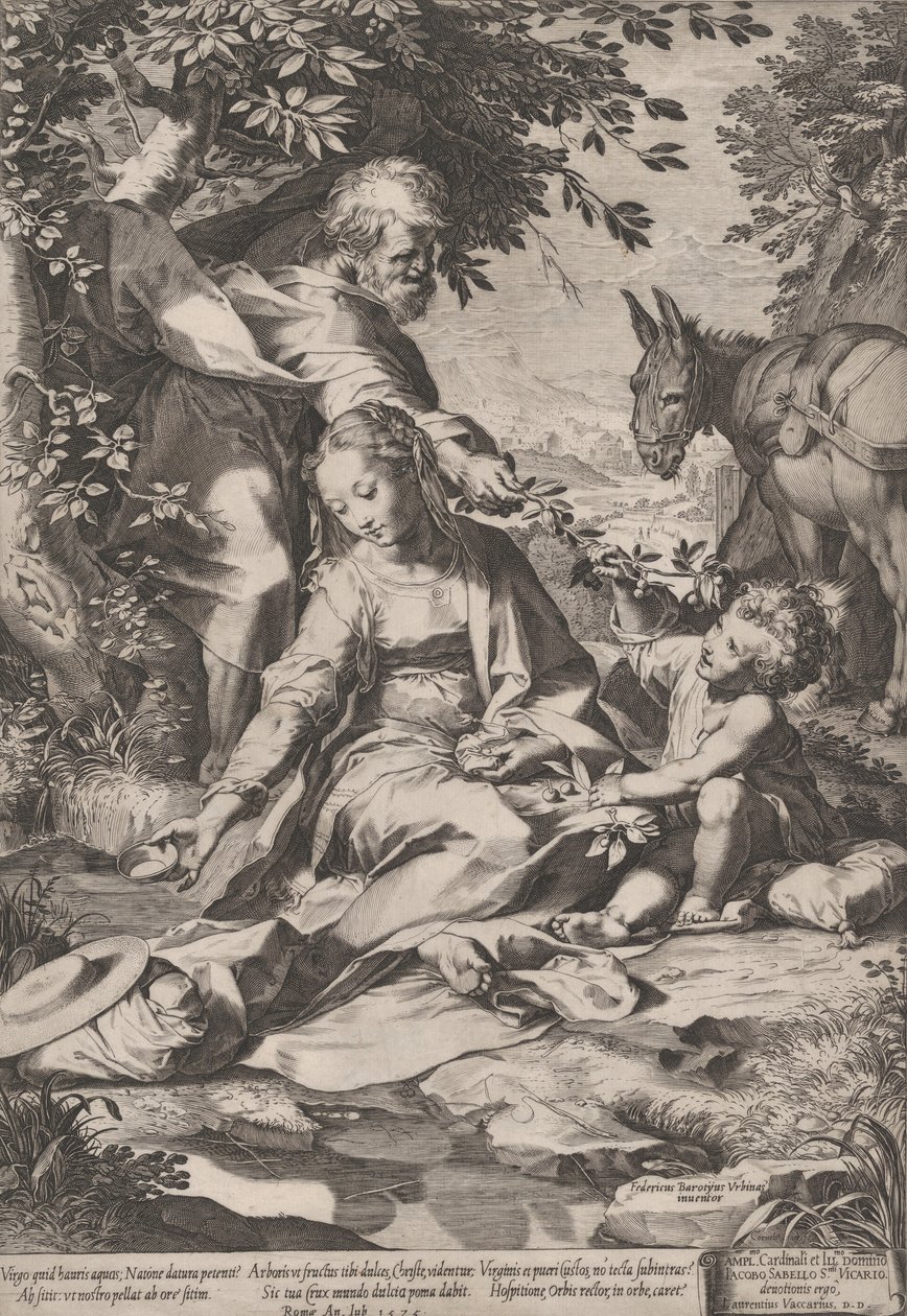 The Rest on the Return from Egypt, 1575 by Cornelis Cort