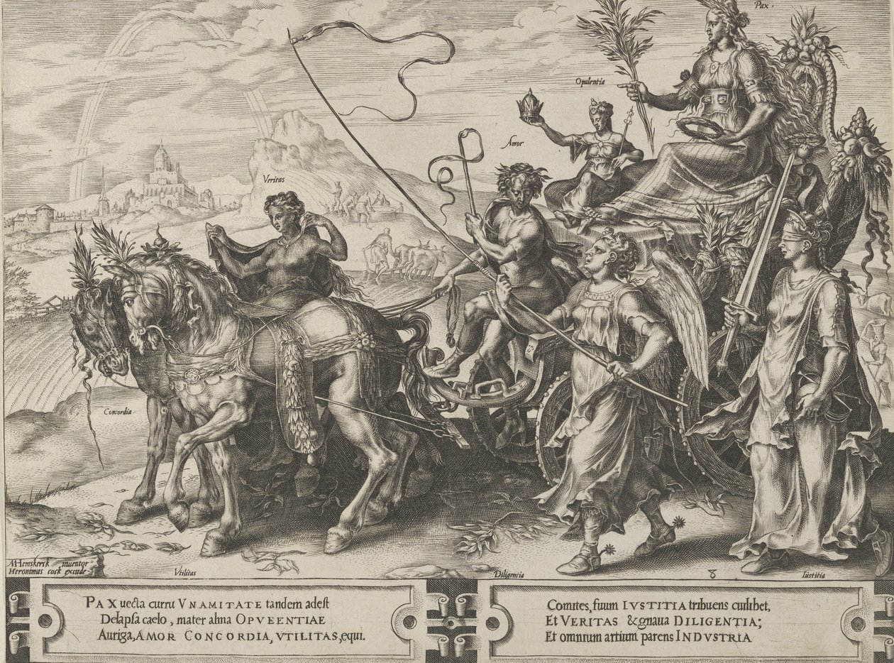 The Triumph of Peace, from The Cycle of the Vicissitudes of Human Affairs, Plate 8 by Cornelis Cort