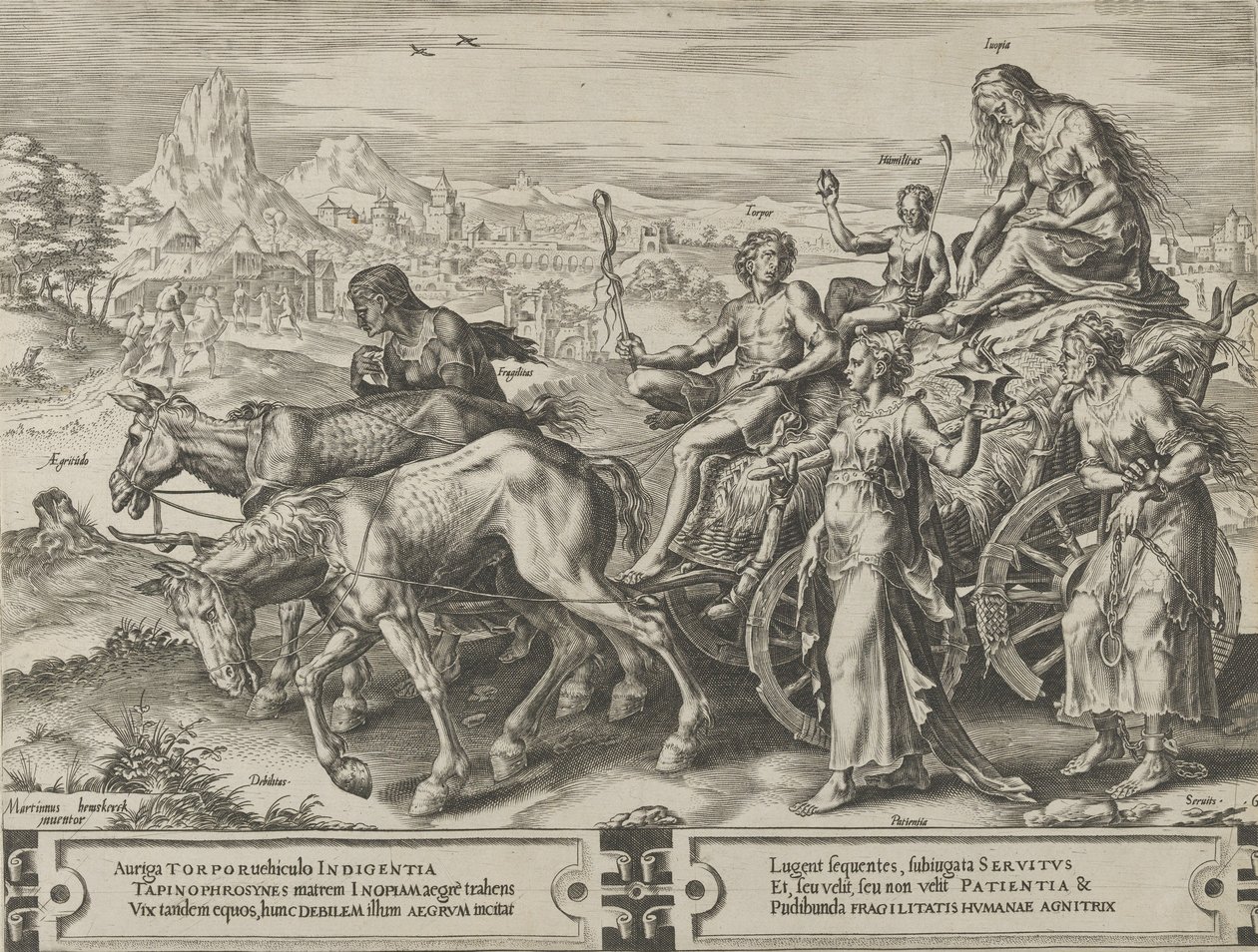 The Triumph of Want, from The Cycle of the Vicissitudes of Human Affairs, plate 6 by Cornelis Cort