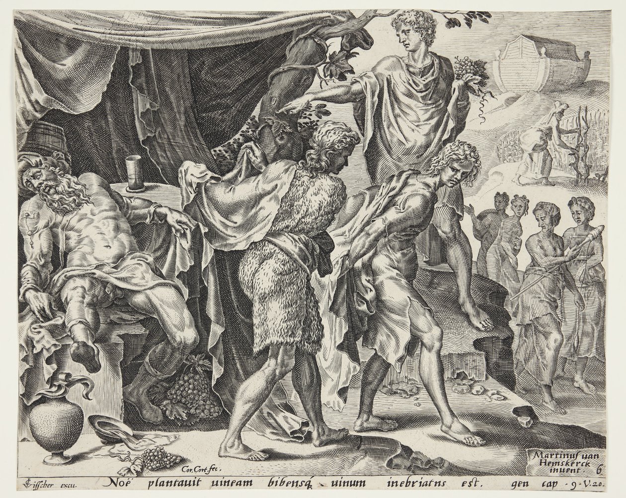 The Mocking of Noah by Cornelis Cort
