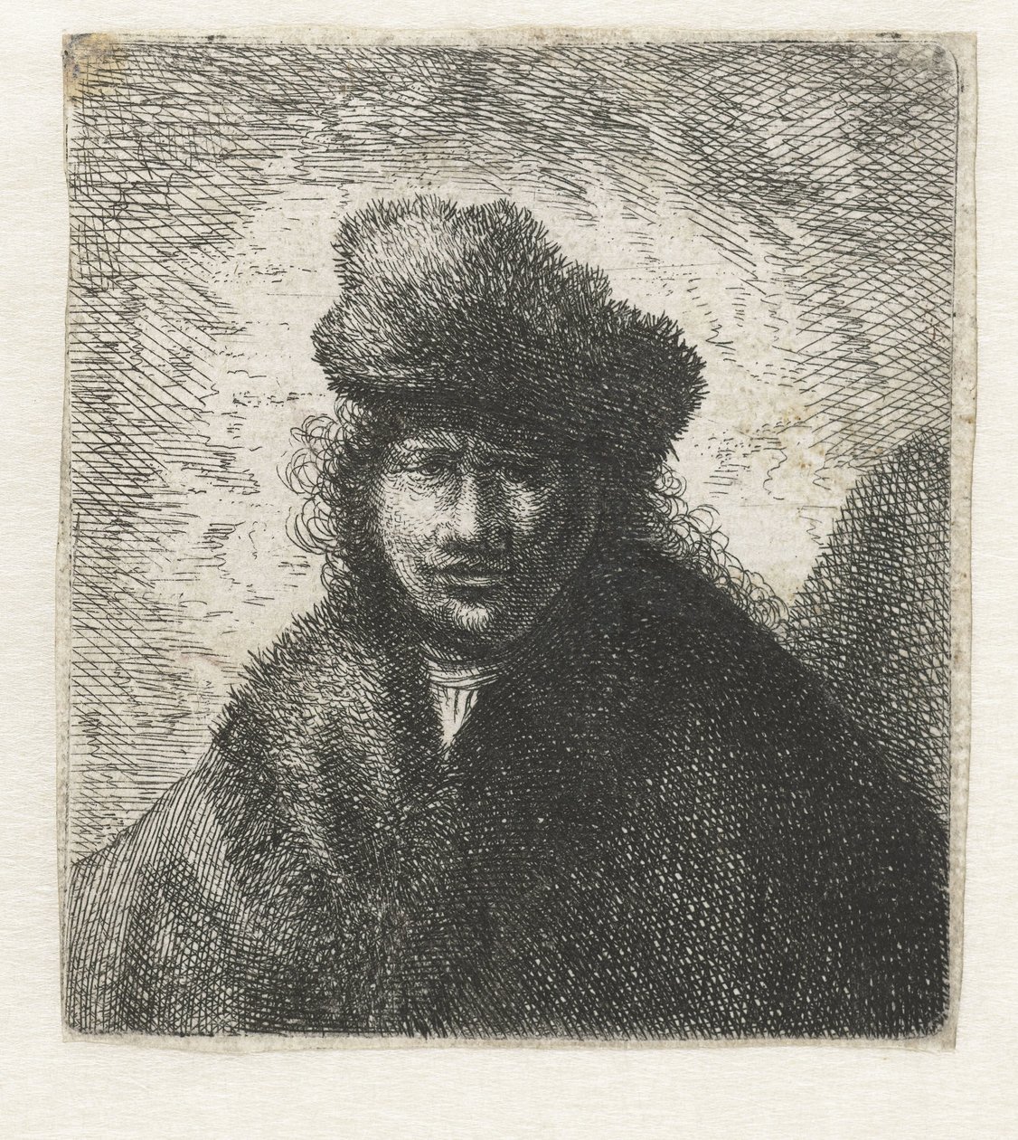 Self-portrait in a Slant Fur Cap: Bust by Cornelis Danckerts (I) (possibly)