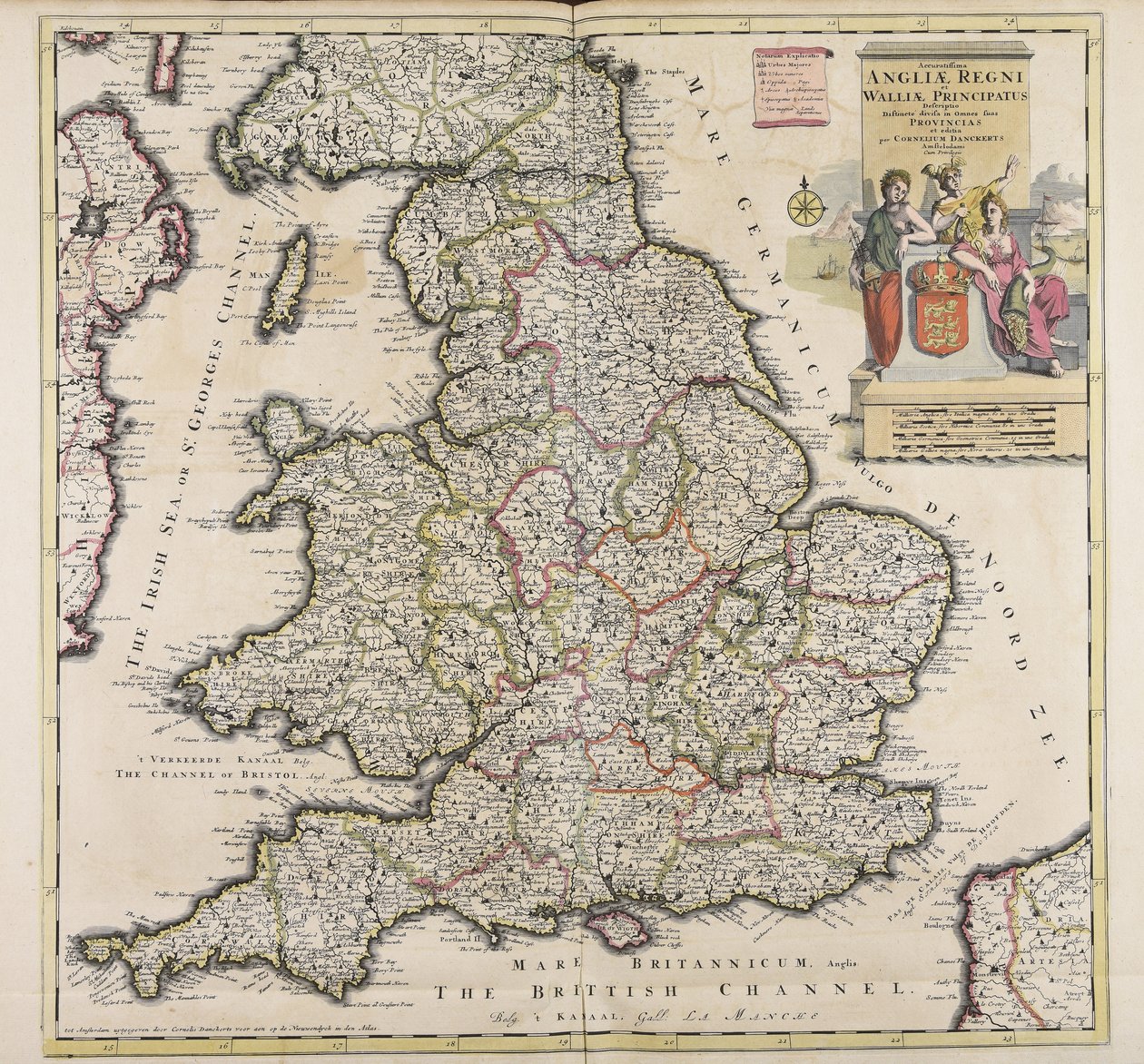 Most Accurate Description of the Kingdom of England and the Principality of Wales by Cornelis Danckerts