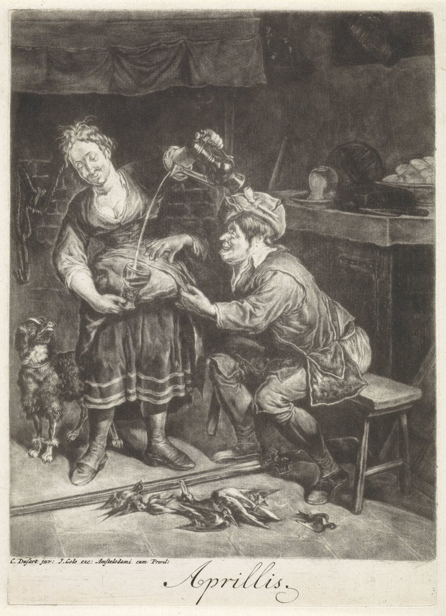 April by Cornelis Dusart