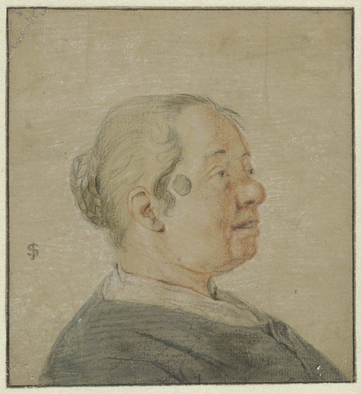 Bust of a Woman, Profile Right by Cornelis Dusart