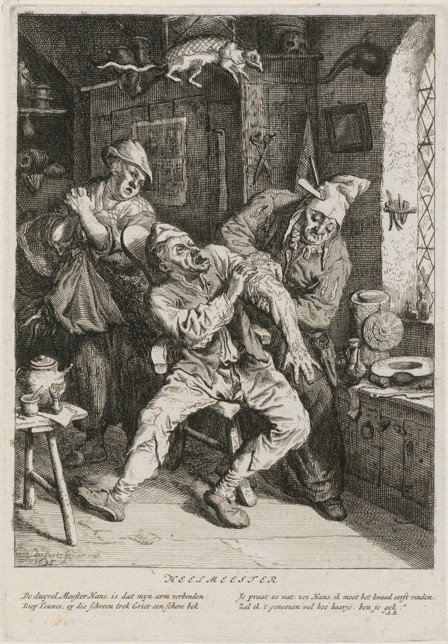 Healer, Sheet 2 of a Series with Three Genre Depictions by Cornelis Dusart
