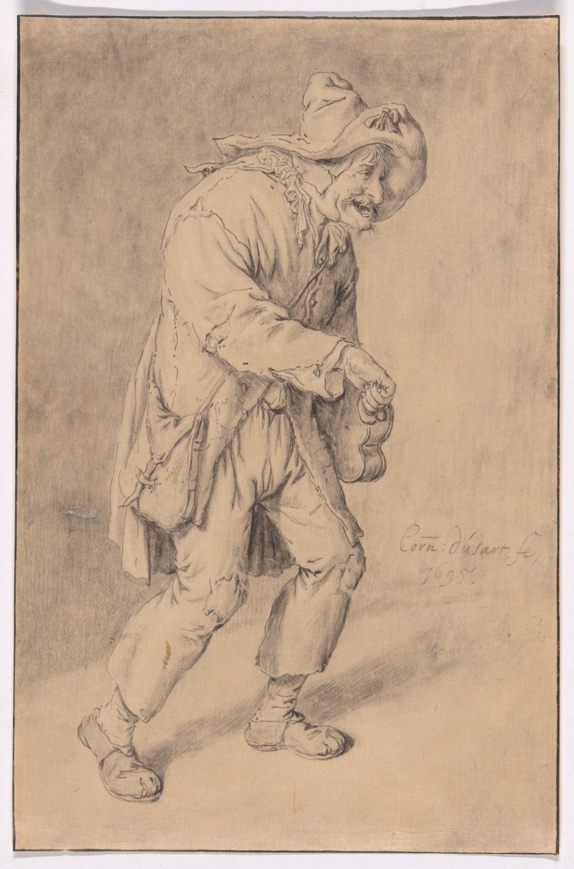 Hurdy-Gurdy Player by Cornelis Dusart