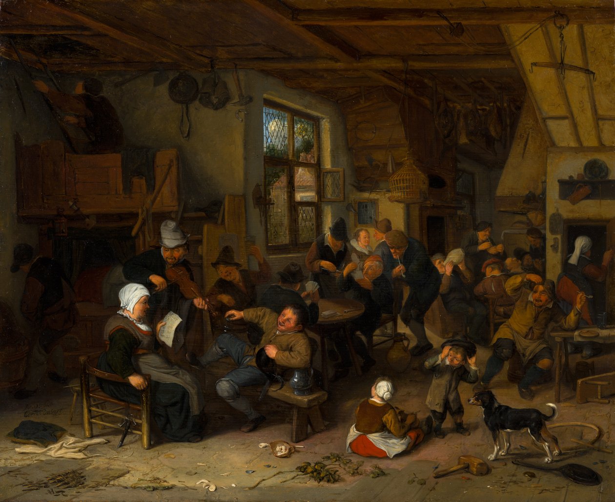 Peasant Inn by Cornelis Dusart