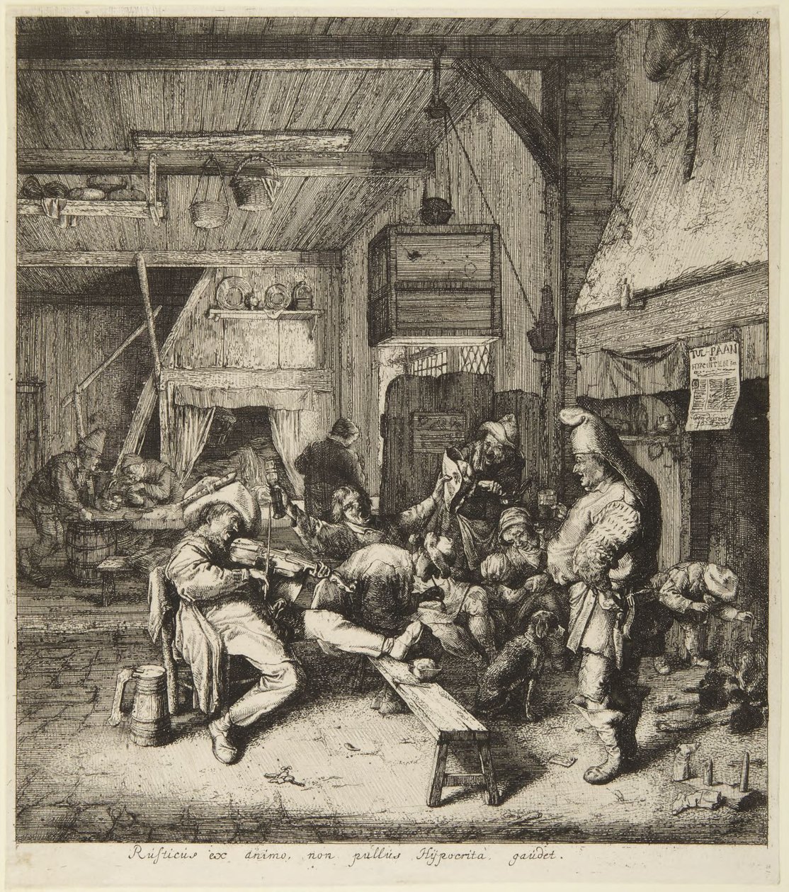 Seated Violin Player by Cornelis Dusart