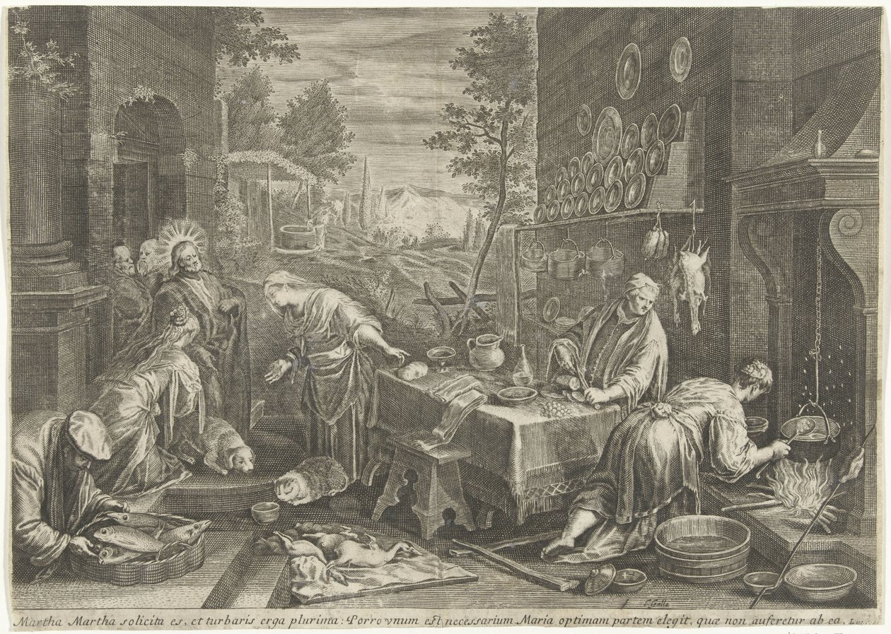 Christ in the House of Martha and Mary by Cornelis Galle (I)