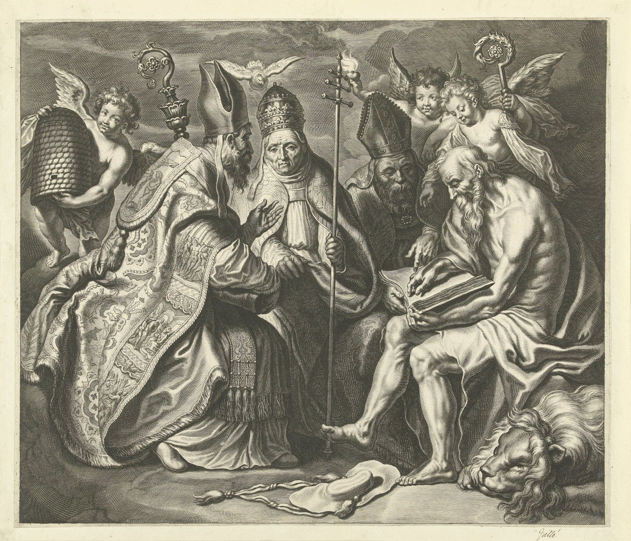The Four Church Fathers by Cornelis Galle (I)