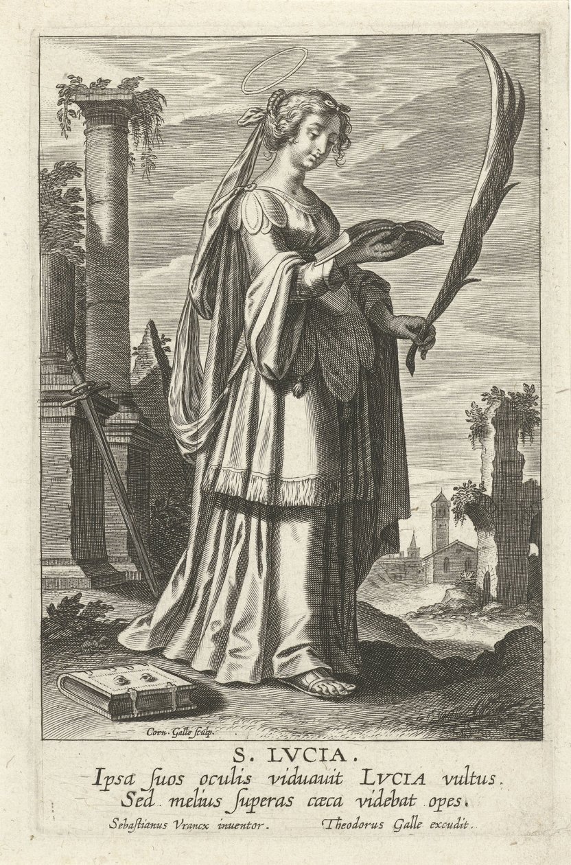 St. Lucia (Speculum Illustrium Virginum) by Cornelis Galle (I)