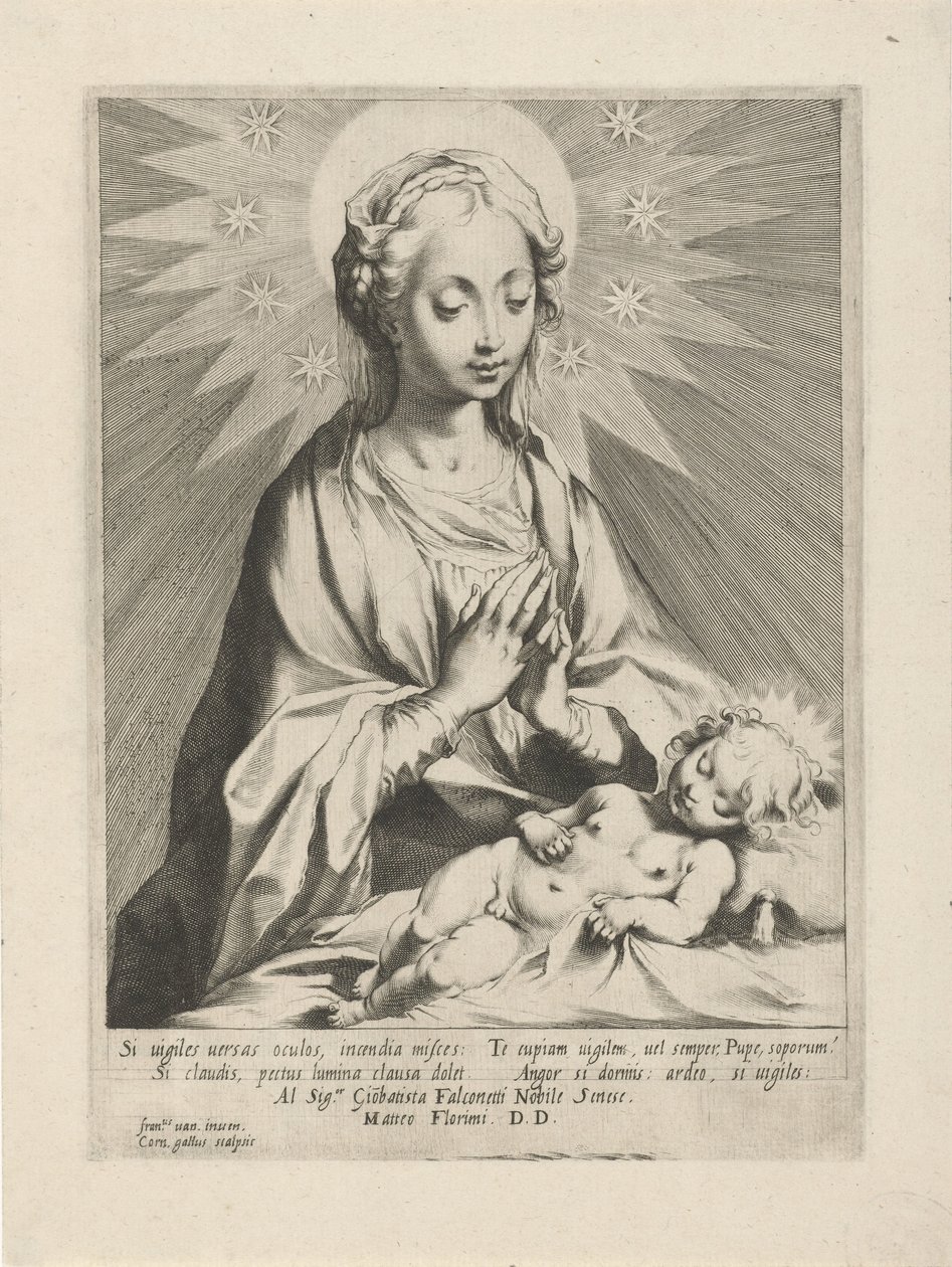 Mary Adoring the Christ Child by Cornelis Galle (I)