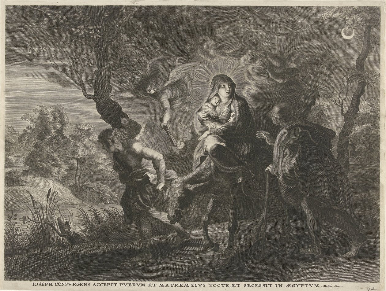 Flight into Egypt by Cornelis Galle (I)