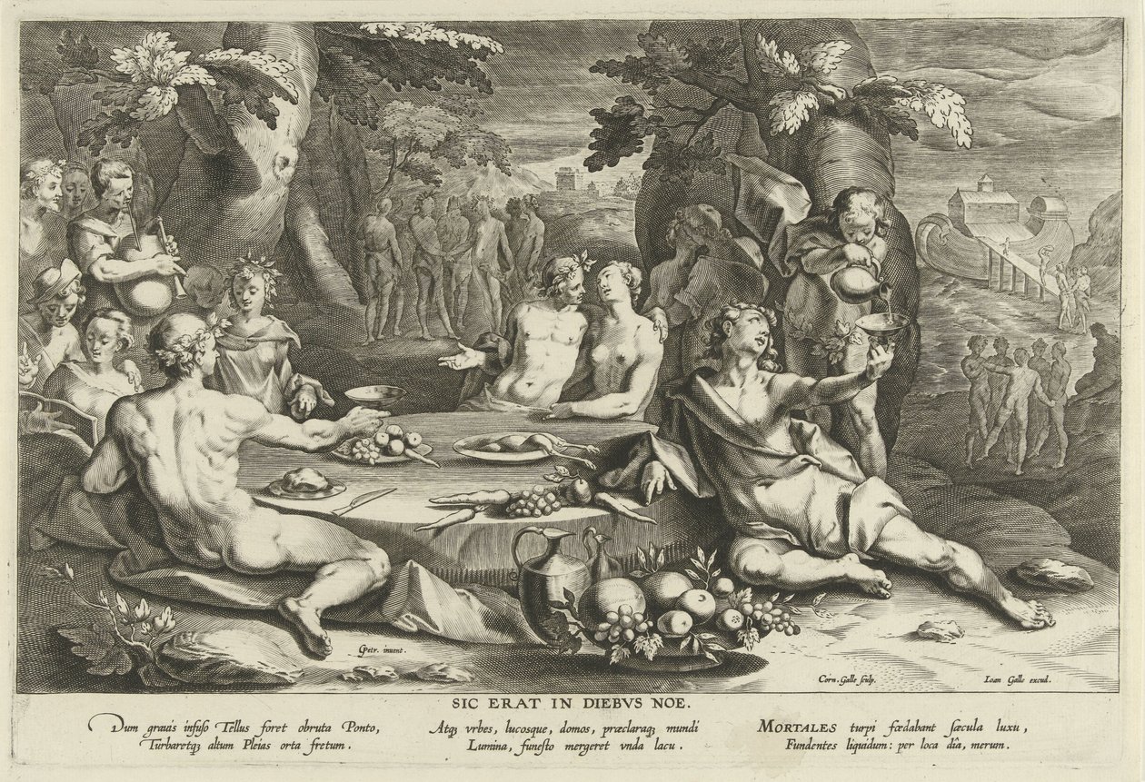 Sinful Life in the Days of Noah (Sic erat in diebus Noe) by Cornelis Galle (I)