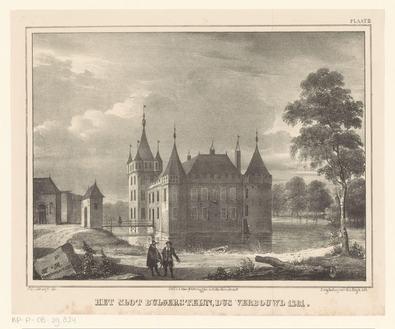 Castle Bulgersteyn (title on object: The Castle Bulgersteijn, Thus Rebuilt 1261) by Cornelis Gerrit Verburgh