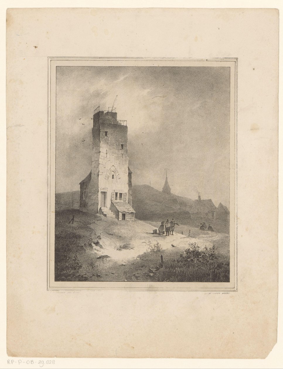 Tower in Dune Landscape by Cornelis Gerrit Verburgh