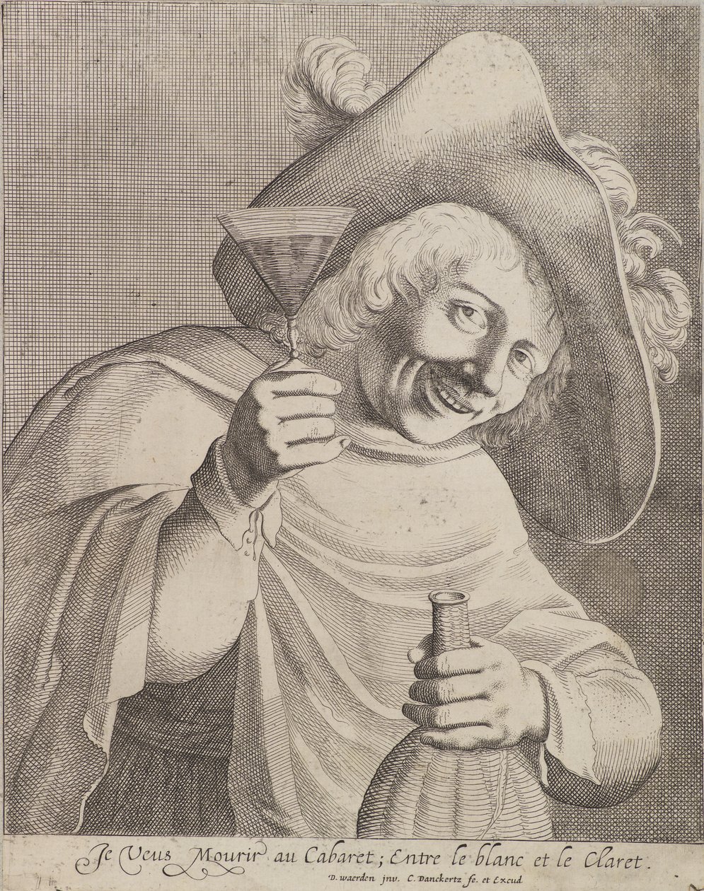 Man with a Glass by Cornelis I Danckerts