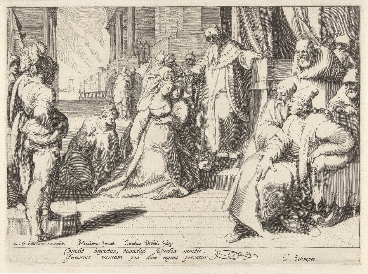 Esther before Ahasuerus by Cornelis Jacobsz. Drebbel