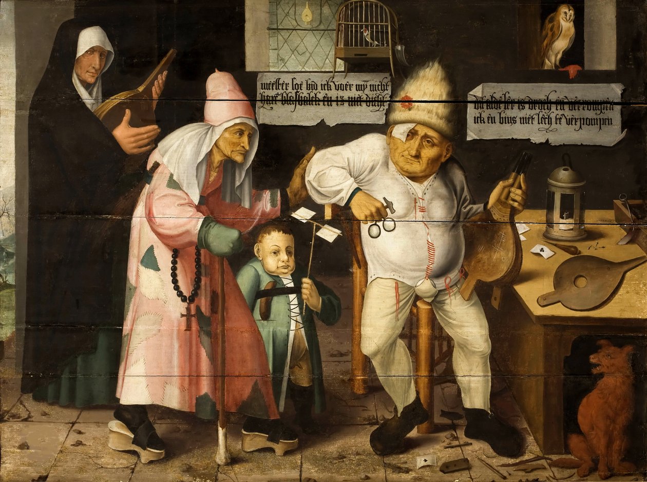 The bellows mender (after Hieronymus Bosch) by Cornelis Massys