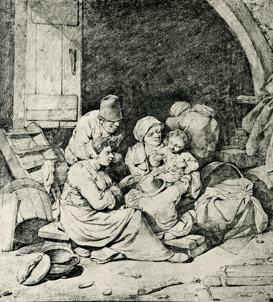 Dutch Farmers Family by Cornelis Pietersz Bega