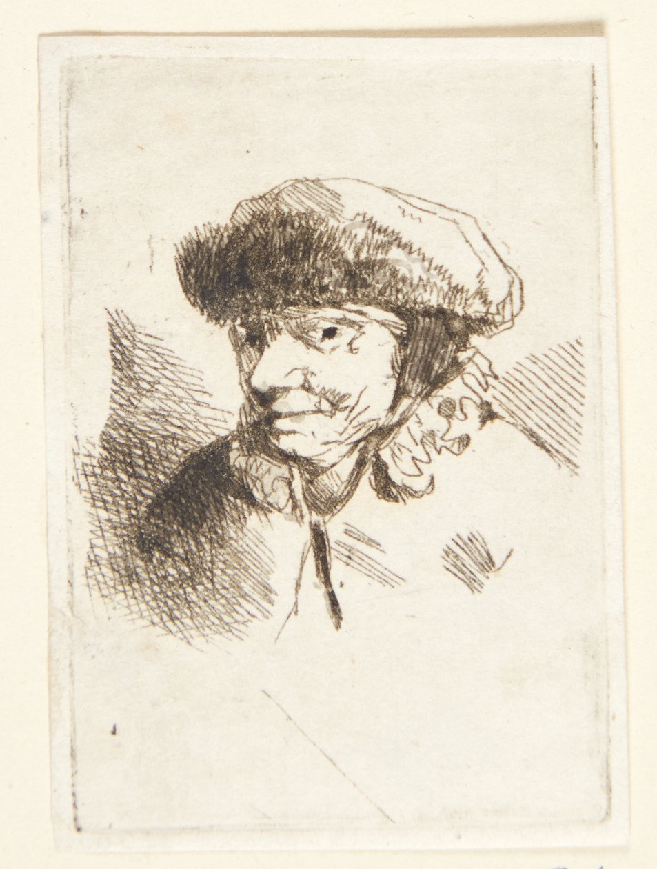 Smiling Old Woman with Fur Hat by Cornelis Pietersz Bega
