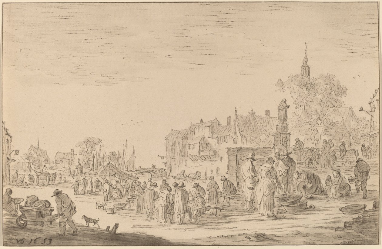 Fish Market by Cornelis Ploos van Amstel